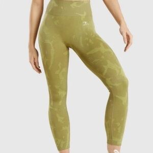 Gym Shark Green Camouflage Leggings